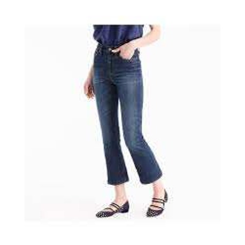 J.Crew Women's Billie Deni Boot Crop Dark Wash Jeans Size 31 Tall